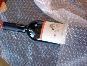 bubble wrap packing for wine