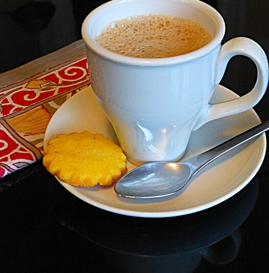 Saffron shortbread cookies for festive season
