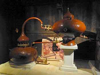 cognac copper alembics at Camus 
