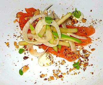 Salmon with apple fennel salad at Cleaver East in Dublin