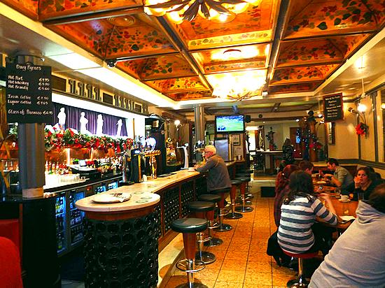 Interior of Davy Byrnes Pub in Dublin