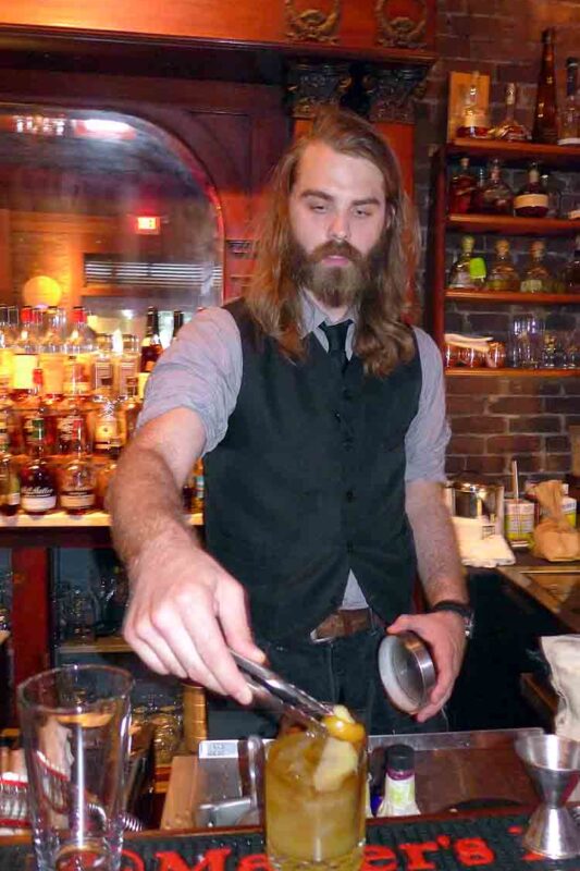 Seth Kinder of Blue Heron Steakhouse makes a Blue Heron 46