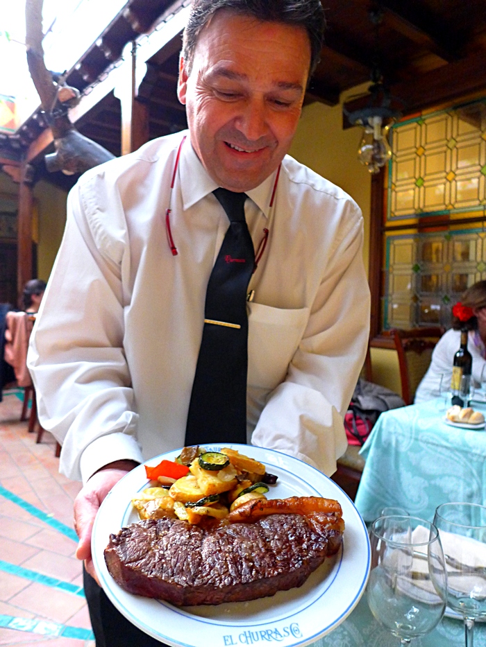 steak at El Churrasco in Cordoba