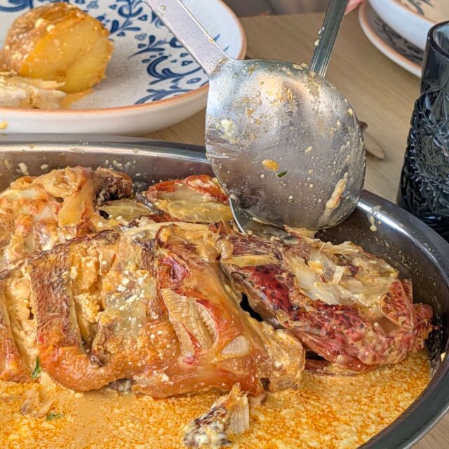 Isla de #Tabarca has gone from a pirate's lair to a summer Costa Blanca getway at sea — complete with a signature two-dish fish stew. Also on the menu Mar Azul: tomato and anchovy salad and crispy calamari with a fried egg. @marazultabarca https://hungrytravelers.com/signature-dish-of-tabarca-mingles-three-heritages/ @costablancaorg @spain @alicante_city