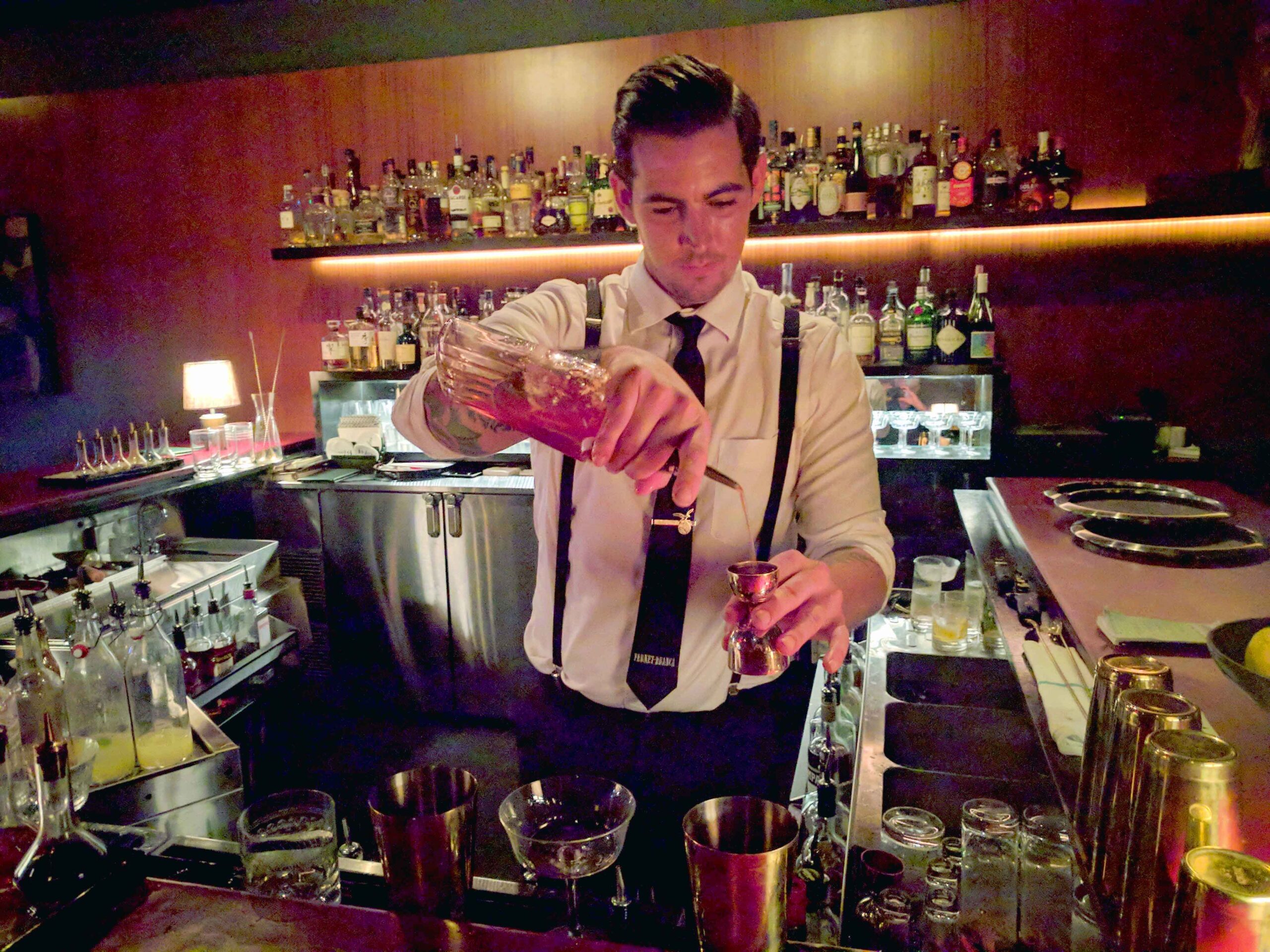 Swank cocktails on two sides of the Ohio