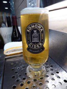 Cider glass at Sonoma Cider taproom