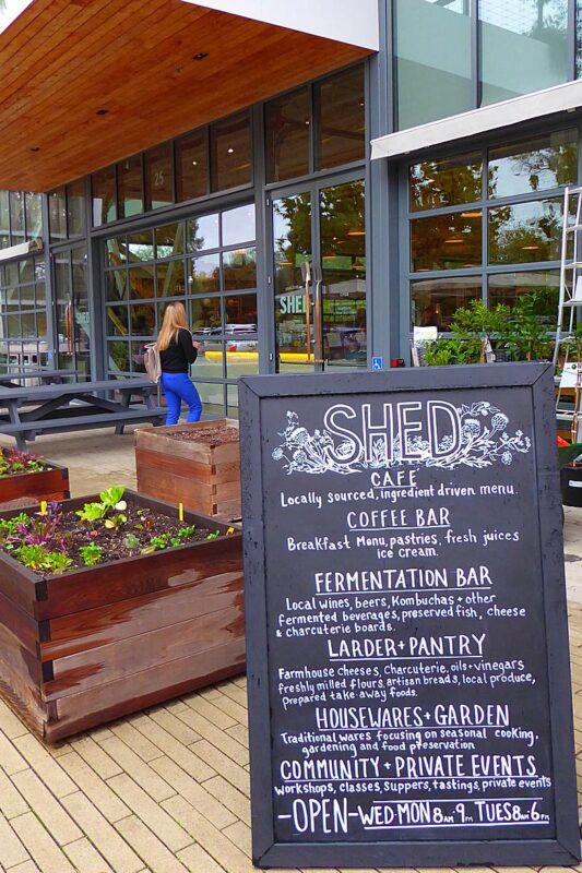 Buy top foodstuffs at SHED, or sit and be served