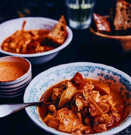 Bouillabaisse without fish but full of ceremony