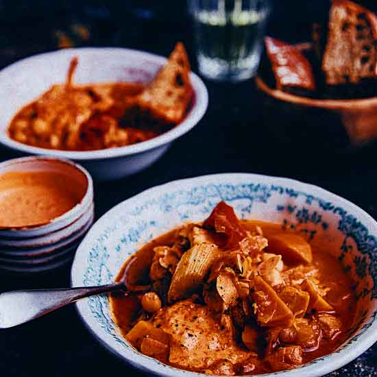 Bouillabaisse without fish but full of ceremony