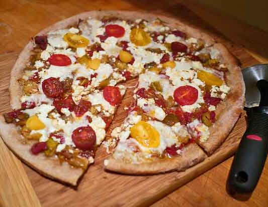 La Forge Merlot cozies up to ratatouille pizza