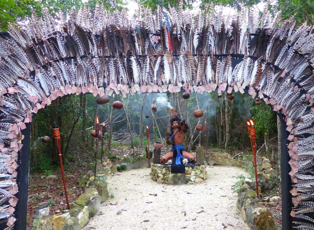 Cozumel Mayan Village ceremonial arch 