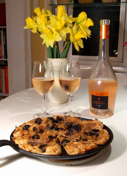pissaladière and rosé