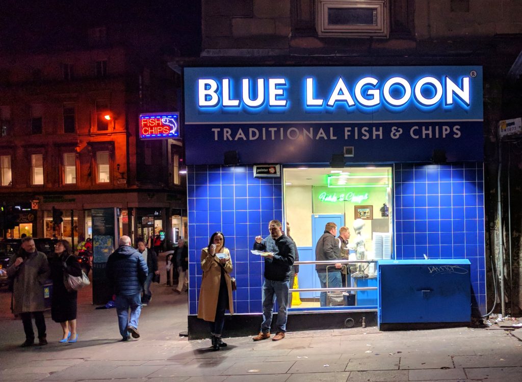 Blue Lagoon fish and chips in Edinburgh