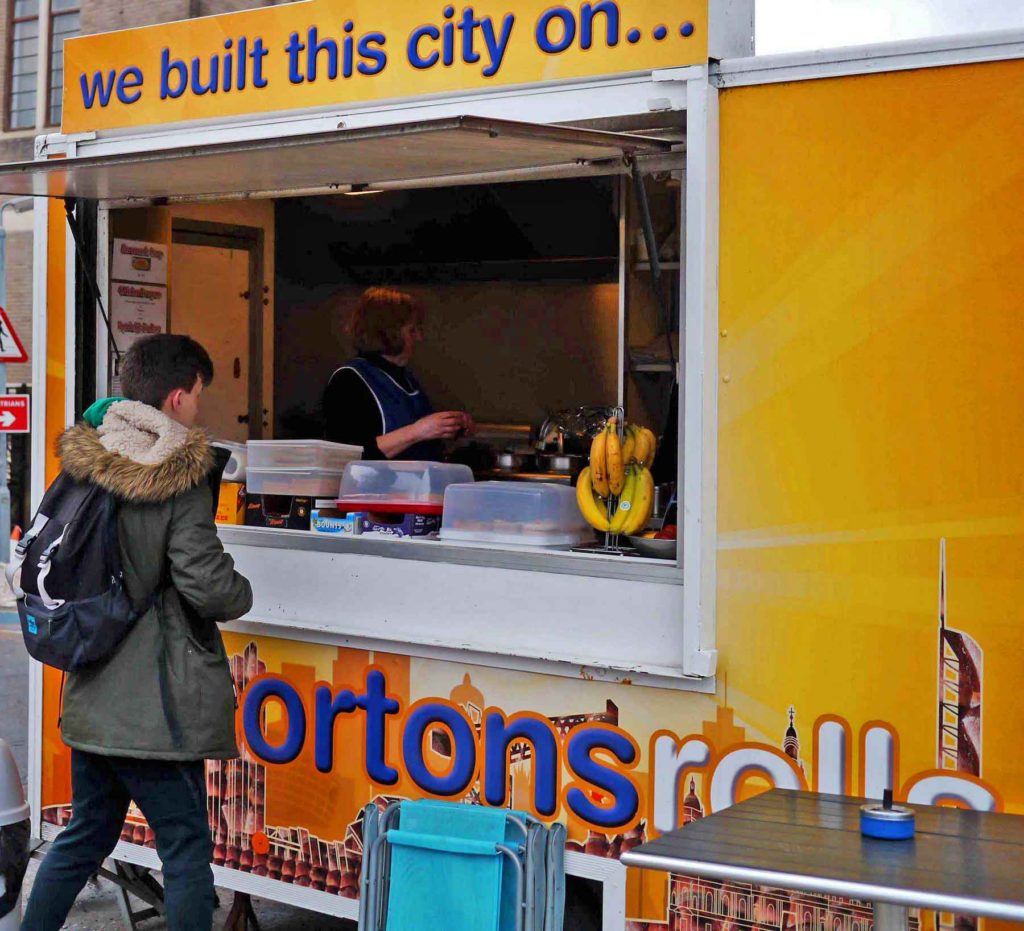 Morton's Rolls stand near University of Glasgow