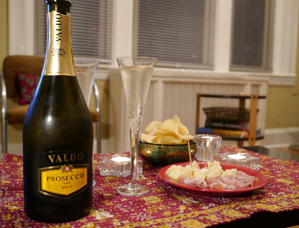 Prosecco loves Parmigiano, prosciutto, and potato chips