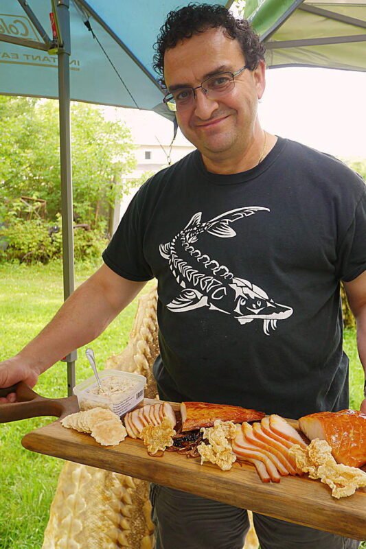 Cornel with sturgeon charcuterie
