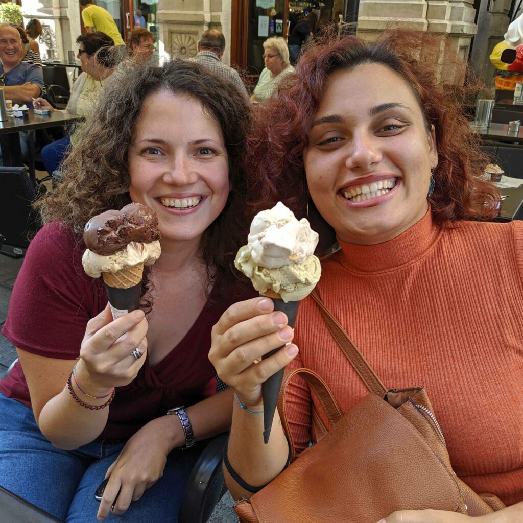 gelato girls at Gangemi