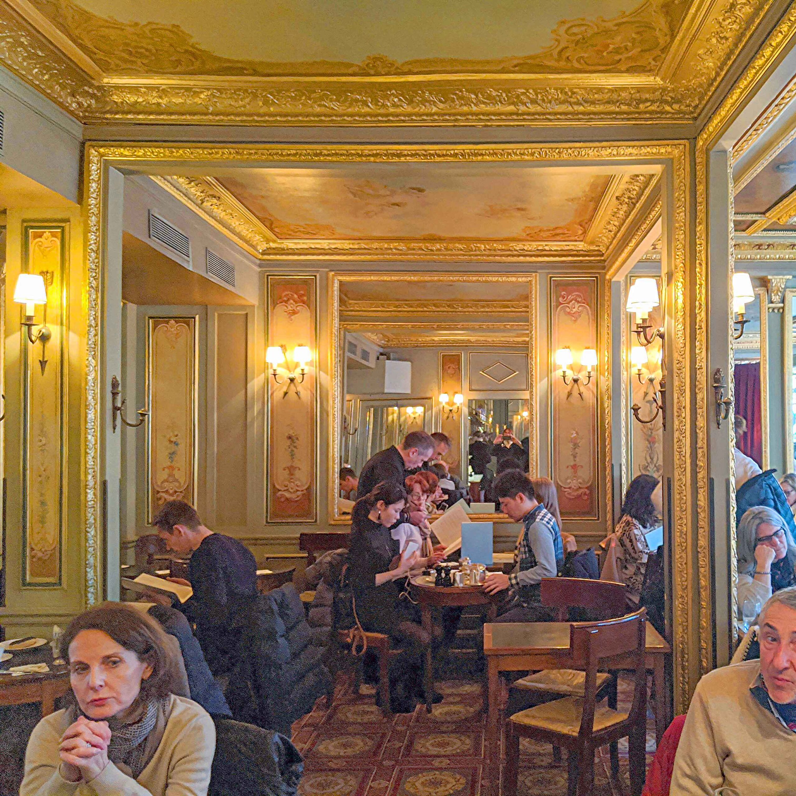 Warming up with hot drinks in wintry Paris