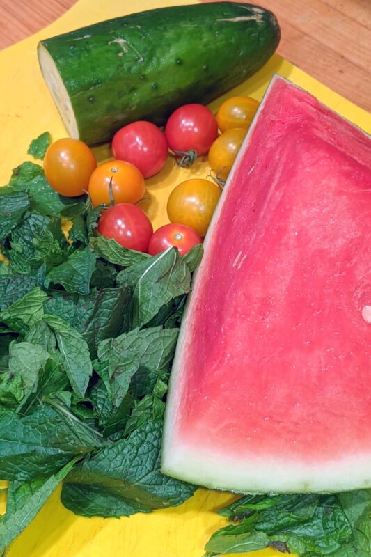 Greeks beat the heat with watermelon salad