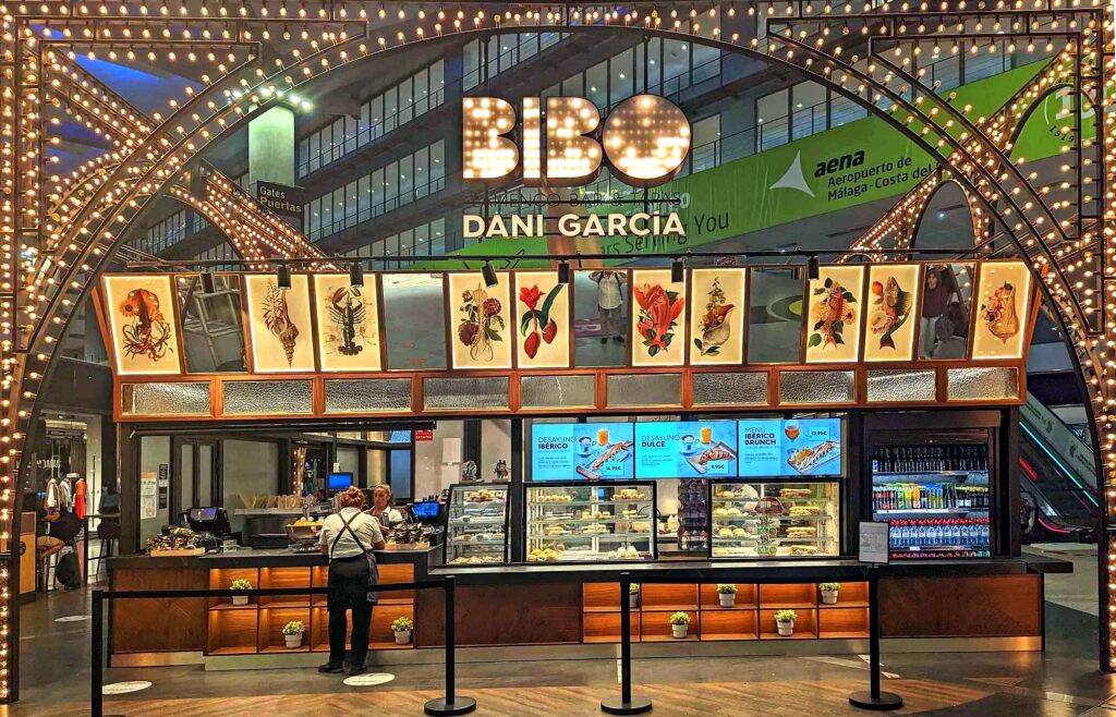 Spanish chef Dani García strives to bring his clever cooking to a broad audience. BiBo  at the Málaga airport is a perfect example. 